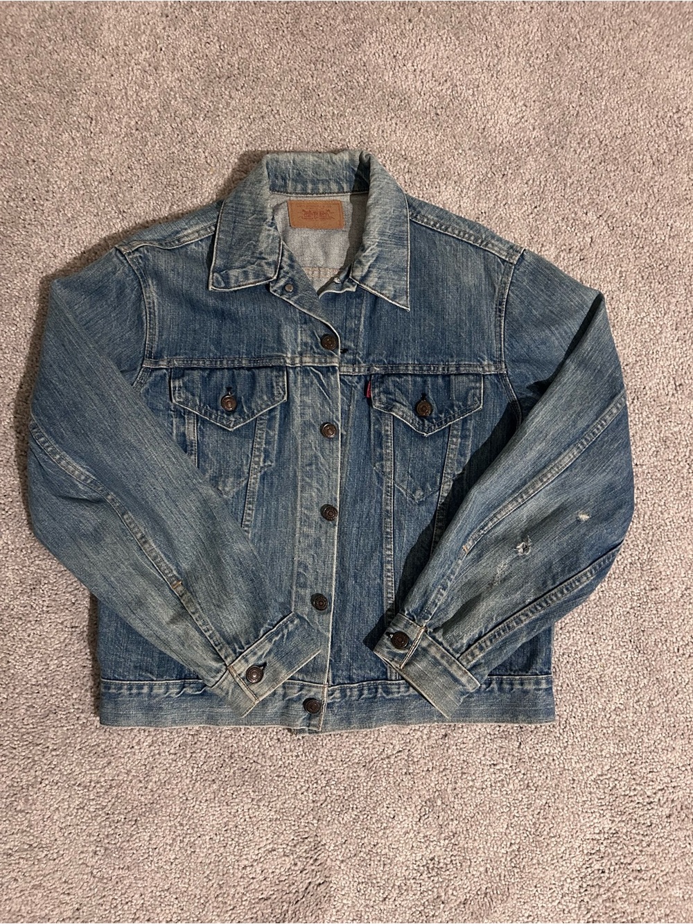 Vintage Denim Jean Trucker Jacket 70505-0217 sz 40 Medium Type 3